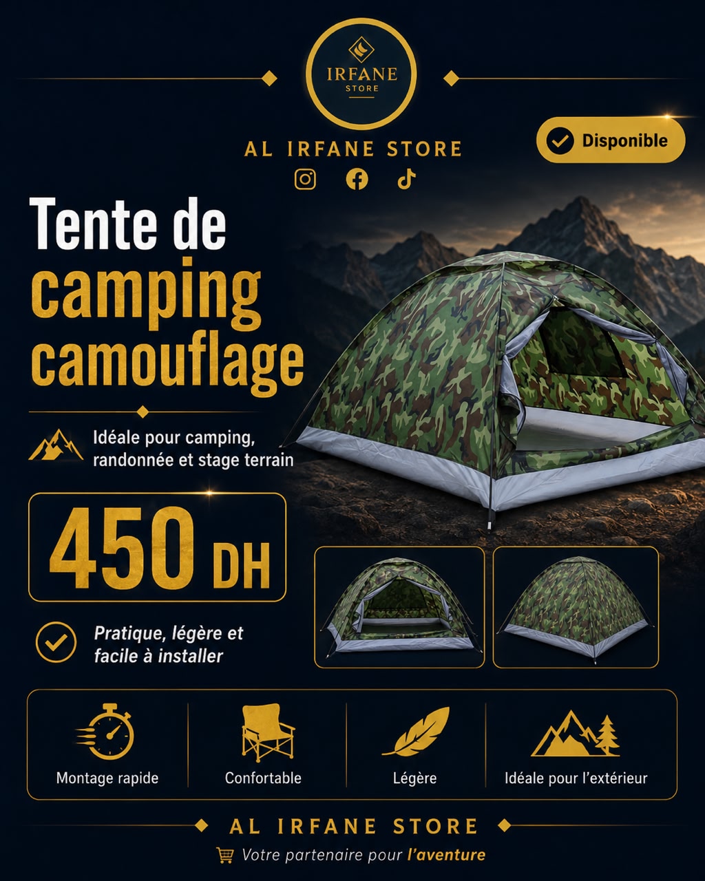 Tente imperméable